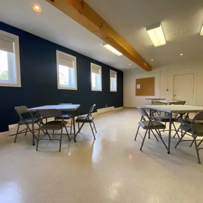 Image shows meeting room at the Dorset Recreation Centre. 