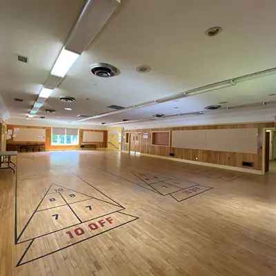 Photo shows inside of the main room in the hall. 