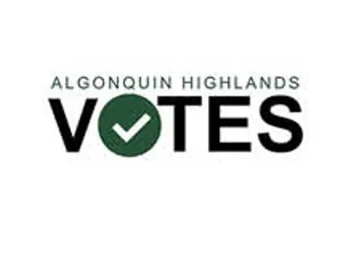 Image shows logo for Algonquin Highlands Votes.