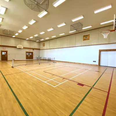 Image shows the gymnasium at the Dorset Recreation Centre. 